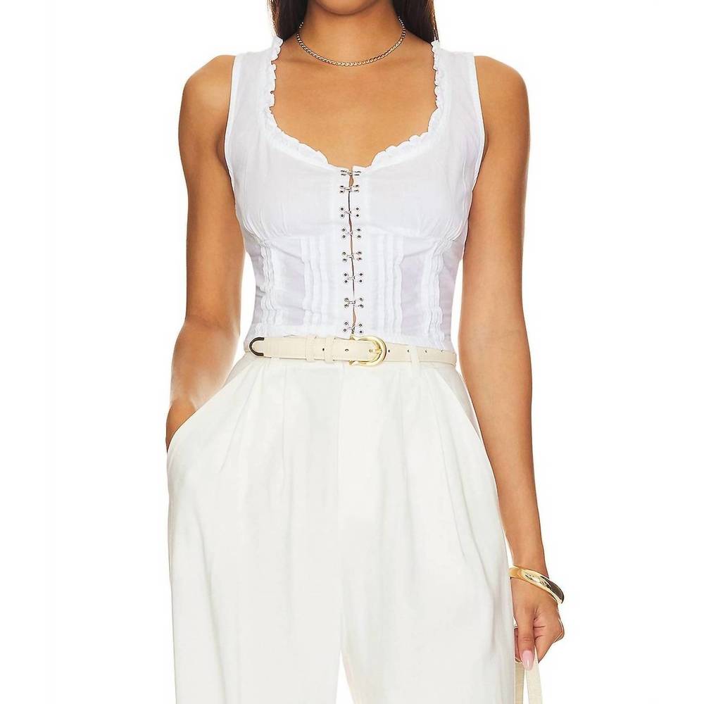 NEW FREE PEOPLE amelia corset top in white